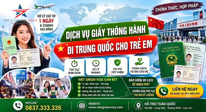 Kinh nghiệm làm giấy thông hành cho trẻ em đi Trung Quốc