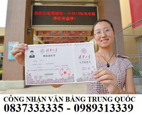 Dịch vụ công nhận văn bằng hệ tiến sĩ do Trung Quốc cấp uy tín