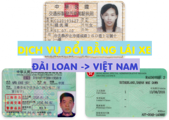 Cách đổi bằng lái xe máy, ô tô Đài Loan sang Việt Nam online