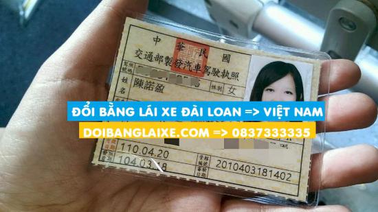 Đổi bằng lái xe Đài Loan sang bằng lái xe Việt Nam