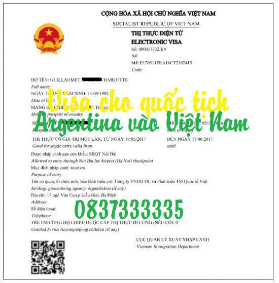 Cấp visa điện tử Việt Nam cho người  Vanuatu