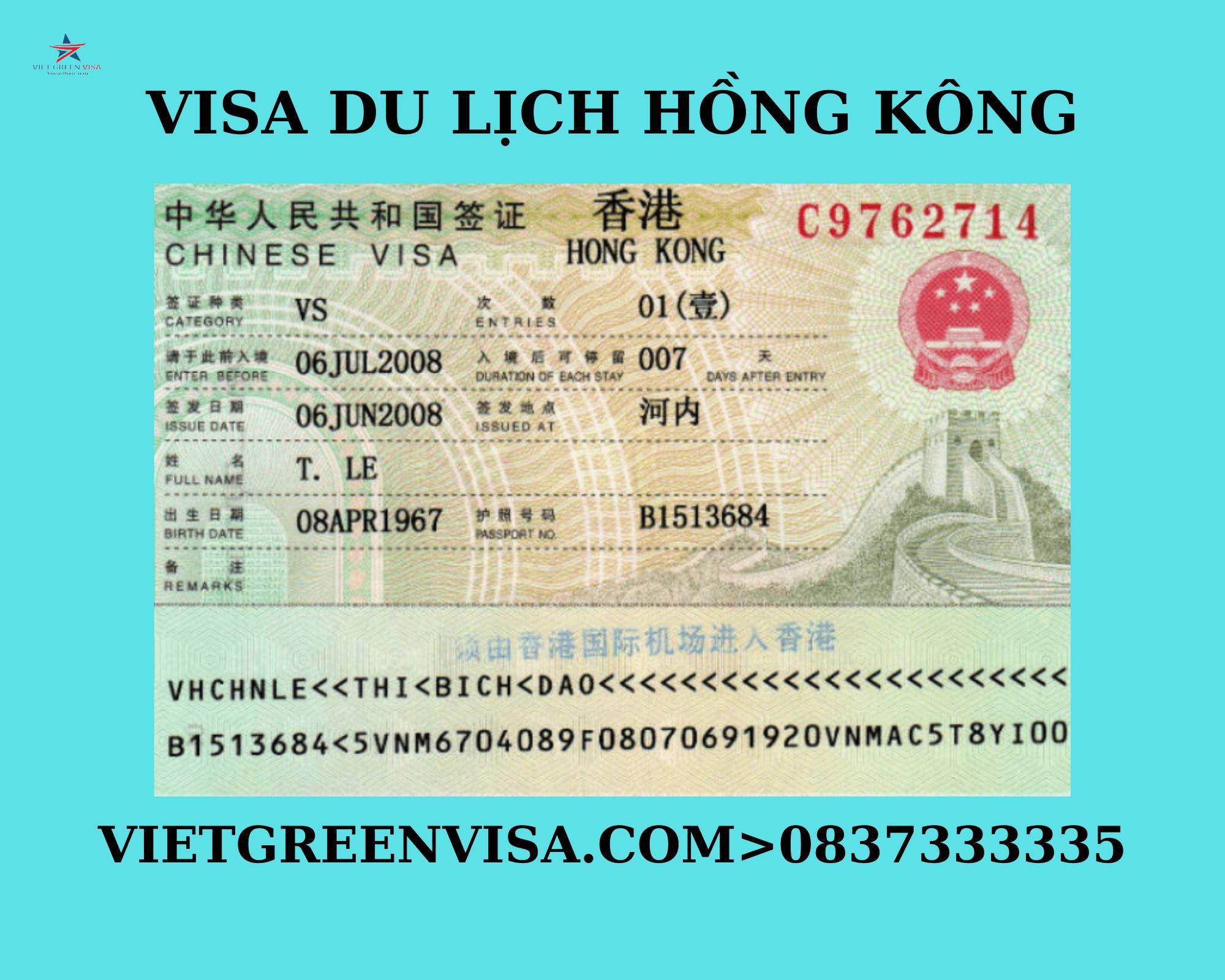 Làm Visa du lịch Hồng Kông uy tín, trọn gói , giá rẻ