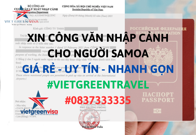 Dịch vụ xin công văn nhập cảnh Việt Nam cho người Samoa