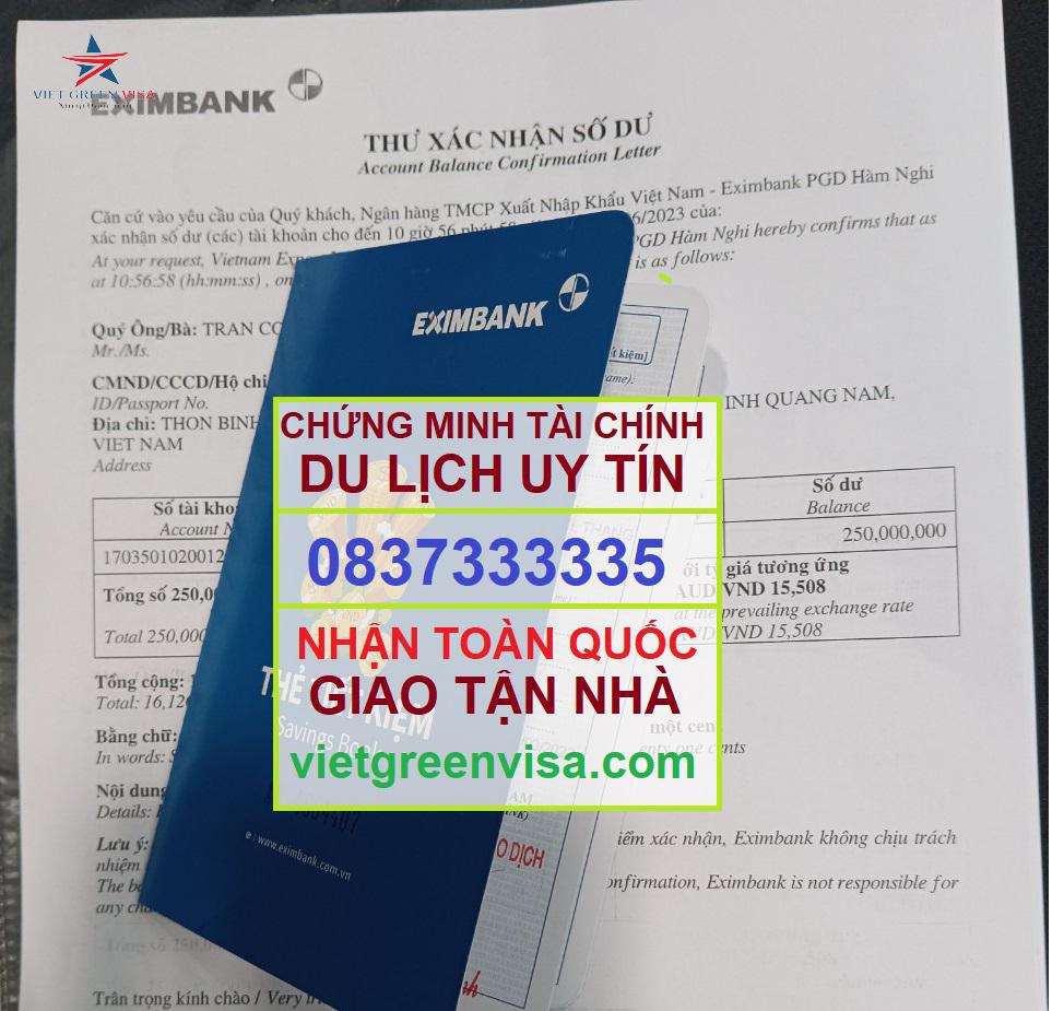 Dịch vụ chứng minh tài chính tại Thừa Thiên Huế, chứng minh tài chính tại Thừa Thiên Huế, Chứng minh tài chính, sổ tiết kiệm, Thừa Thiên Huế, Viet Green Visa