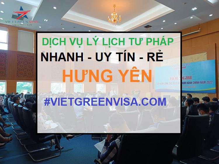 Dịch vụ làm lý lịch tư pháp tại Hưng Yên trọn gói