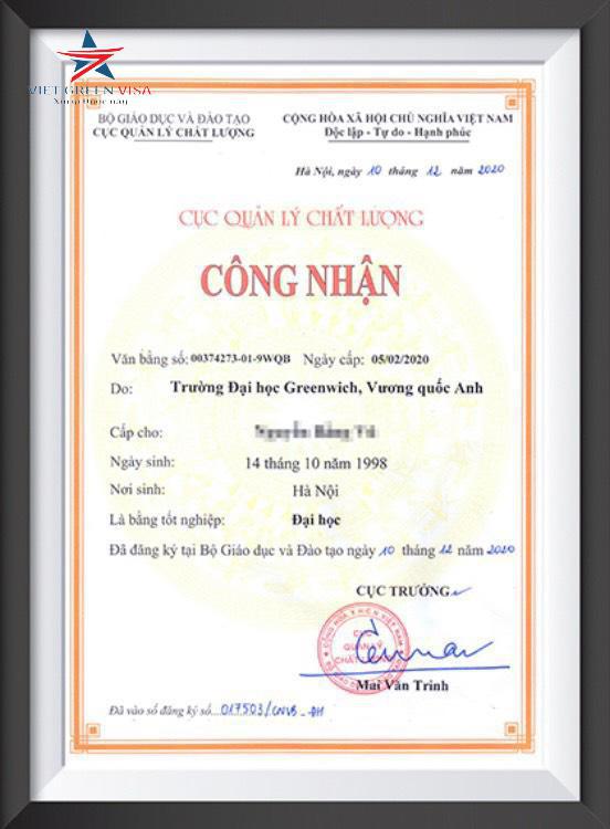 công nhận văn bằng nước ngoài, Viet Green Visa, Dịch vụ làm công nhận văn bằng nước ngoài tại Hải Phòng