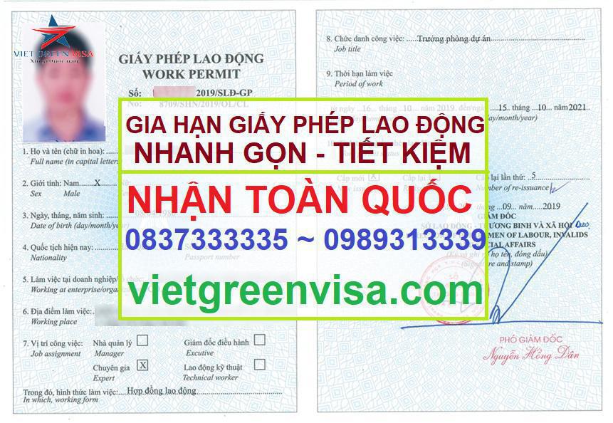 Dịch vụ làm giấy phép lao động tại An Giang uy tín