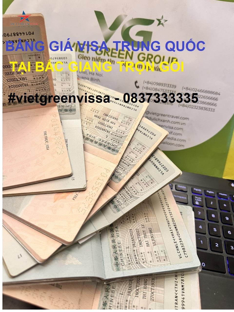 Dịch vụ xin visa Trung Quốc tại Bắc Giang trọn gói