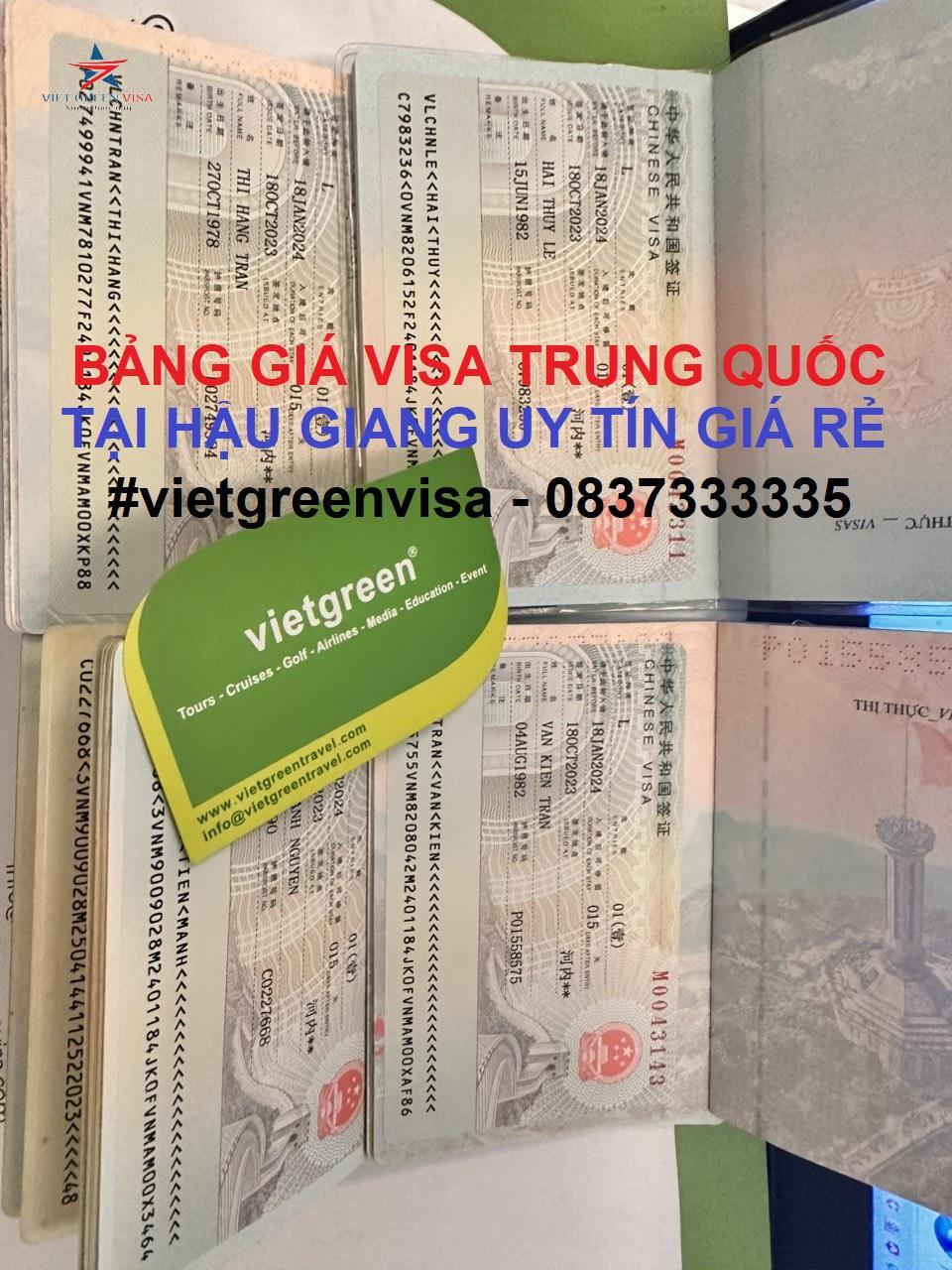 Dịch vụ xin visa Trung Quốc tại Hậu Giang uy tín