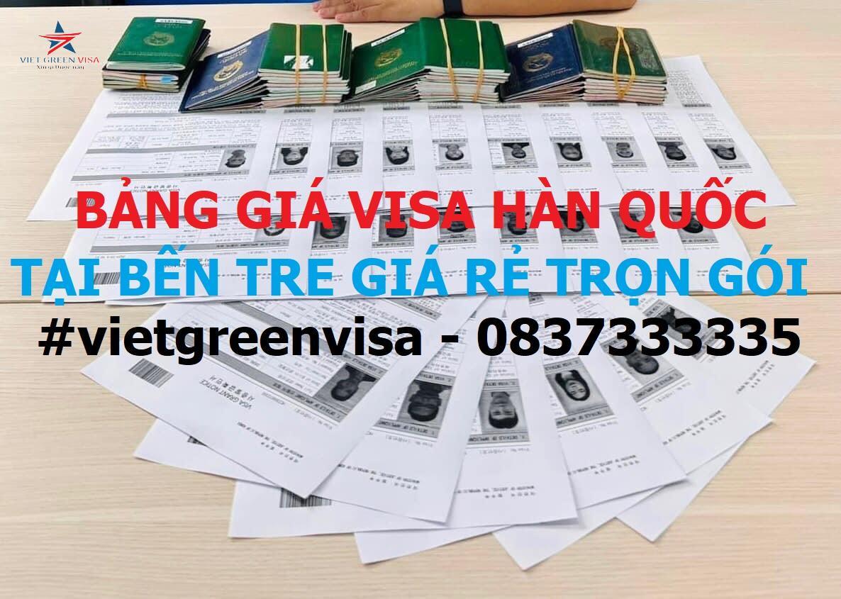 Dịch vụ xin-visa Hàn Quốc tại Bến Tre giá rẻ