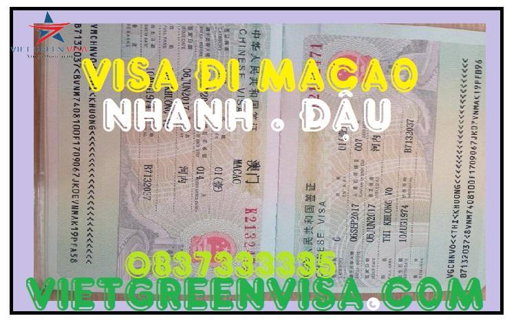 Dịch vụ xin visa Macao tại Tp.Hồ Chí Minh, xin visa Macau tại Tp.Hồ Chí Minh, xin Visa Macau, làm Visa Macao, Viet Green Visa, Du Lịch Xanh