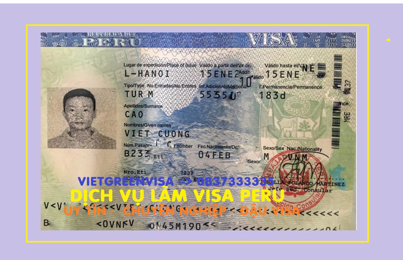 Tư vấn xin visa du lịch Peru trọn gói | Tỷ lệ đậu 100%