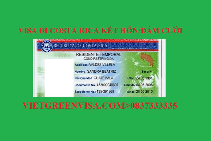 Dịch vụ xin Visa sang Costa Rica tổ chức đám cưới,kết hôn