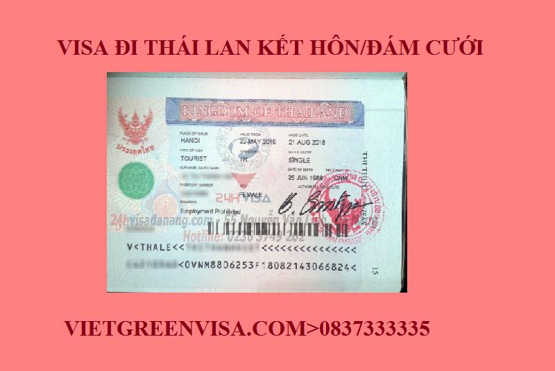 Dịch vụ xin Visa sang Thái Lan tổ chức đám cưới, kết hôn