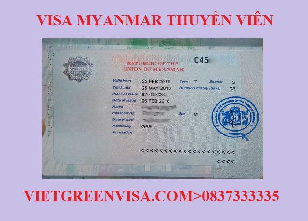 Dịch vụ visa thuyền viên đi Myanmar nhanh chóng, uy tín