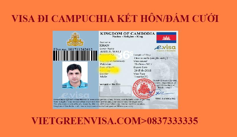 Dịch vụ Visa sang Campuchia tổ chức đám cưới, kết hôn