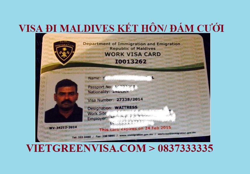  Dịch vụ xin Visa sang Maldives tổ chức đám cưới, kết hôn 