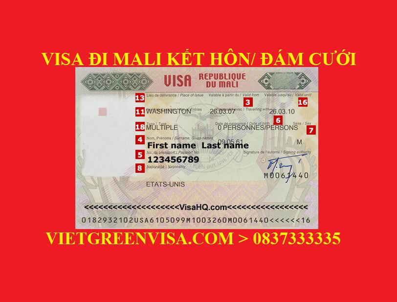 Dịch vụ xin Visa sang Mali tổ chức đám cưới, kết hôn