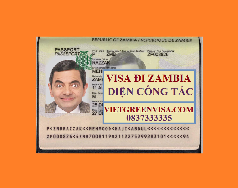 Xin Visa công tác Zambia nhanh chóng, trọn gói