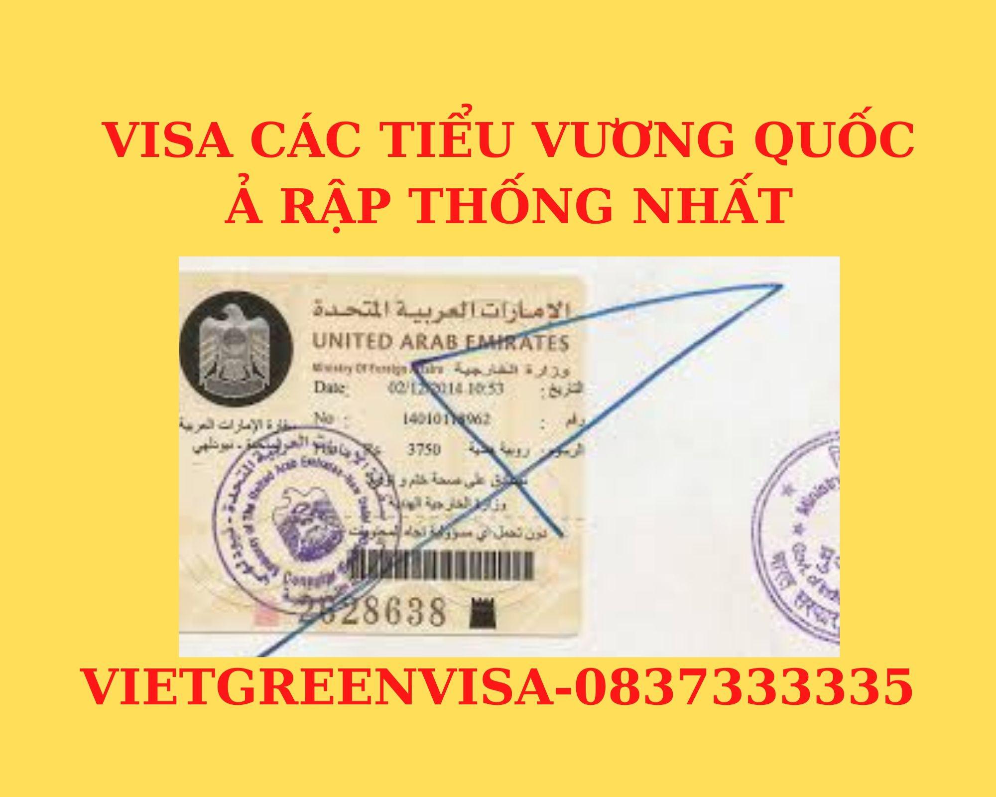 Visa Các Tiểu Vương Quốc Ả Rập Thống Nhất công tác