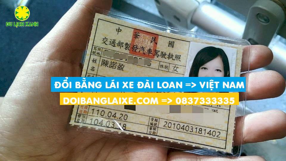 DỊCH VỤ ĐỔI BẰNG LÁI XE ĐÀI LOAN SANG VIỆT NAM