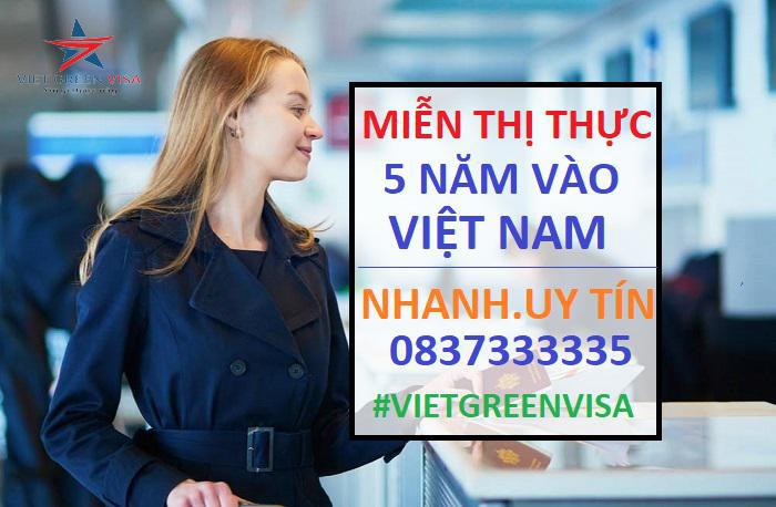 Dịch vụ xin giấy miễn thị thực 5 năm cho người nước ngoài