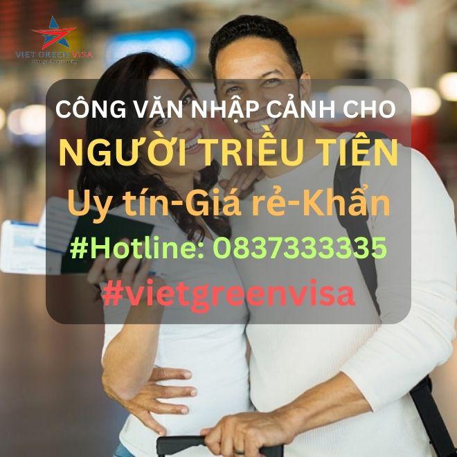Xin công văn nhập cảnh Việt Nam cho người Triều Tiên