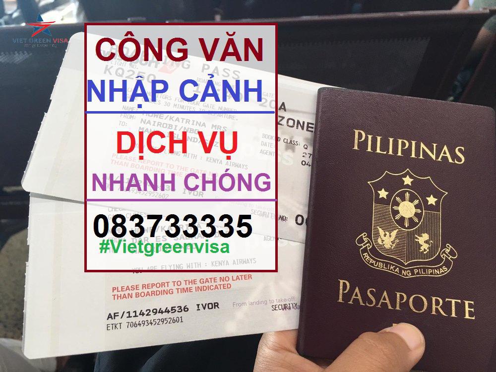 Xin công văn nhập cảnh Việt Nam cho người Phillipine