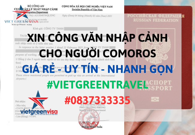 Dịch vụ xin công văn nhập cảnh Việt Nam cho người Comoros