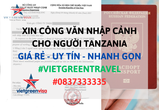 Dịch vụ xin công văn nhập cảnh Việt Nam cho người Tanzania