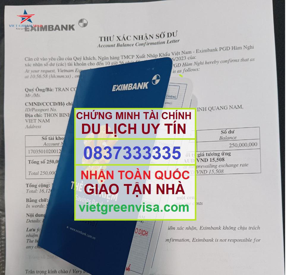 Chứng minh tài chính tại Nam Định đảm bảo visa cao