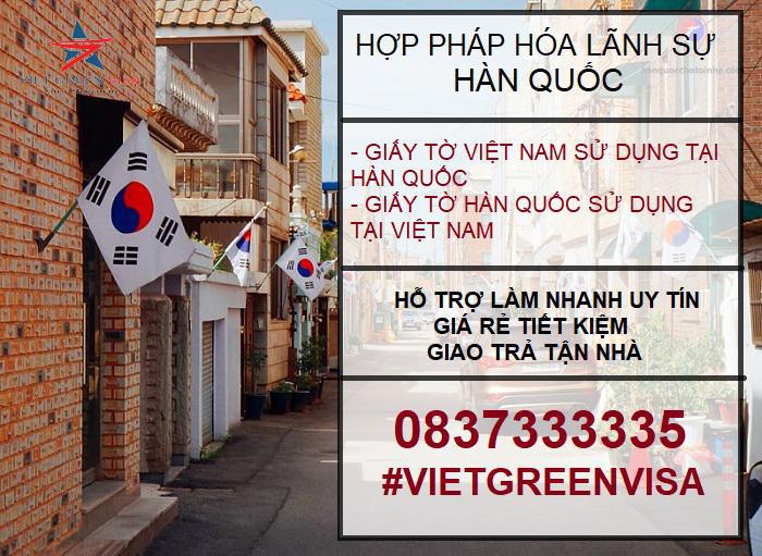 Hợp pháp hóa lãnh sự Hàn Quốc trọn gói