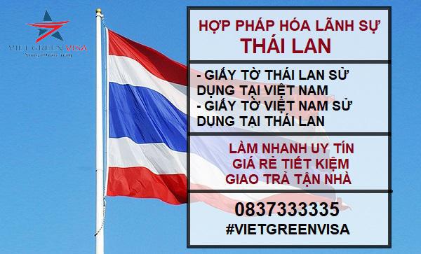 Hợp pháp hóa Lãnh sự Thái lan trọn gói uy tín