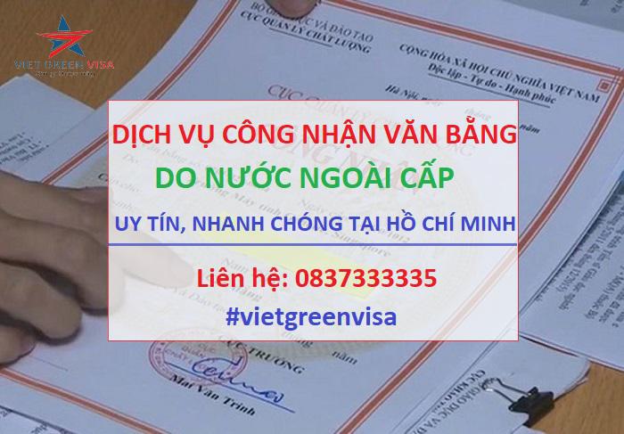 Dịch vụ công nhận bằng đại học nước ngoài tại Hồ Chí Minh