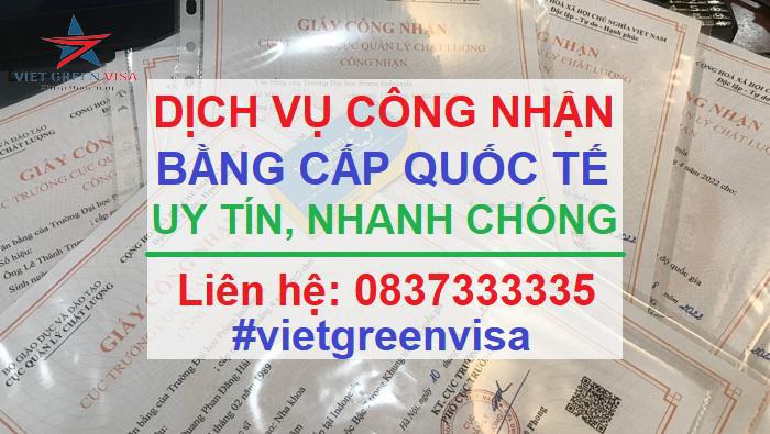 Dịch vụ công nhận bằng cấp quốc tế tại Hà Nội