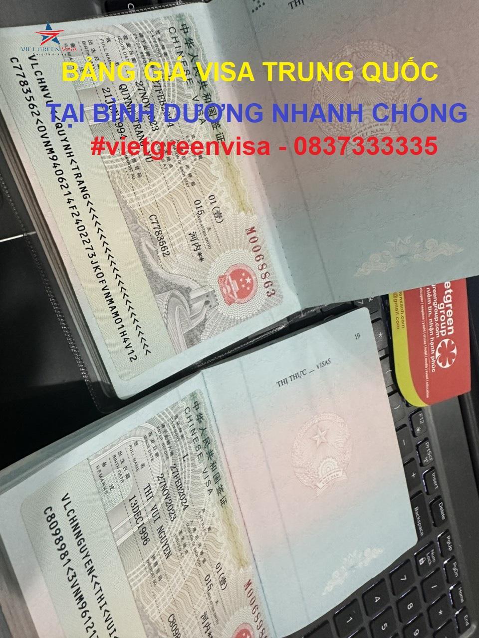 Dịch vụ xin visa Trung Quốc tại Bình Dương nhanh chóng nhất