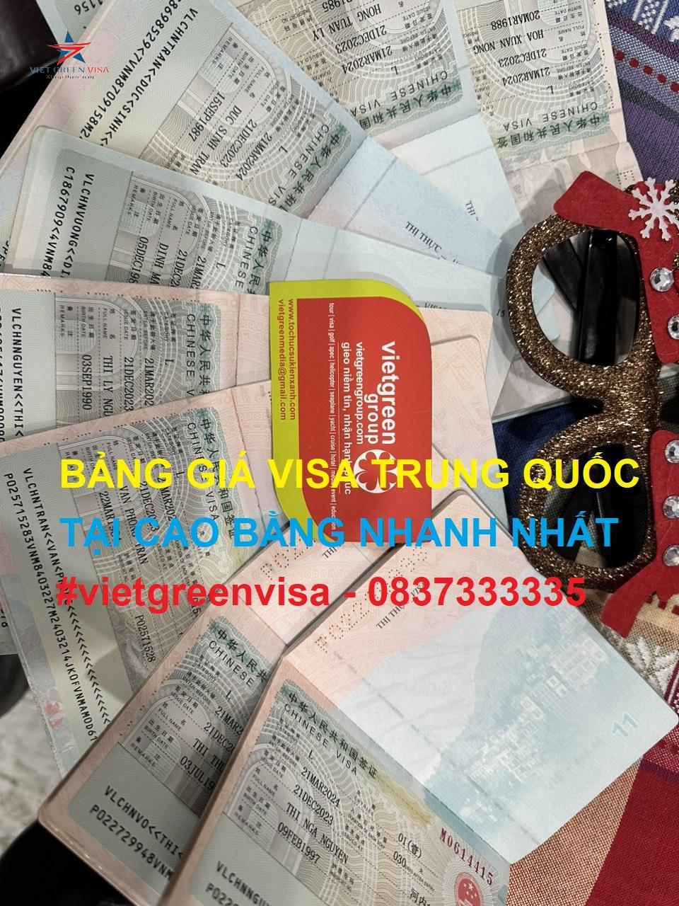 Dịch vụ xin visa Trung Quốc tại Cao Bằng nhanh chóng nhất