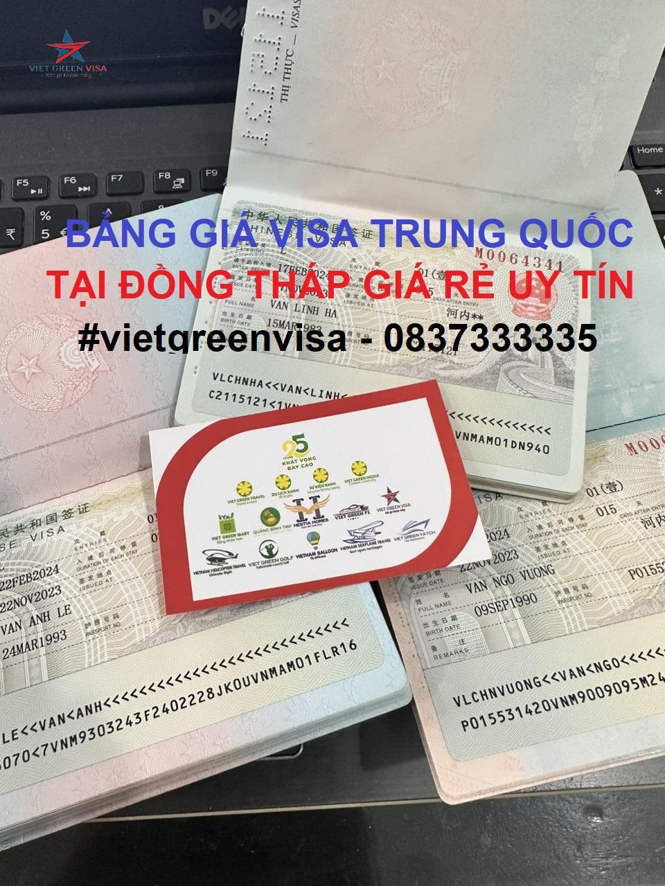 Dịch vụ xin visa Trung Quốc tại Đồng Tháp uy tín giá rẻ