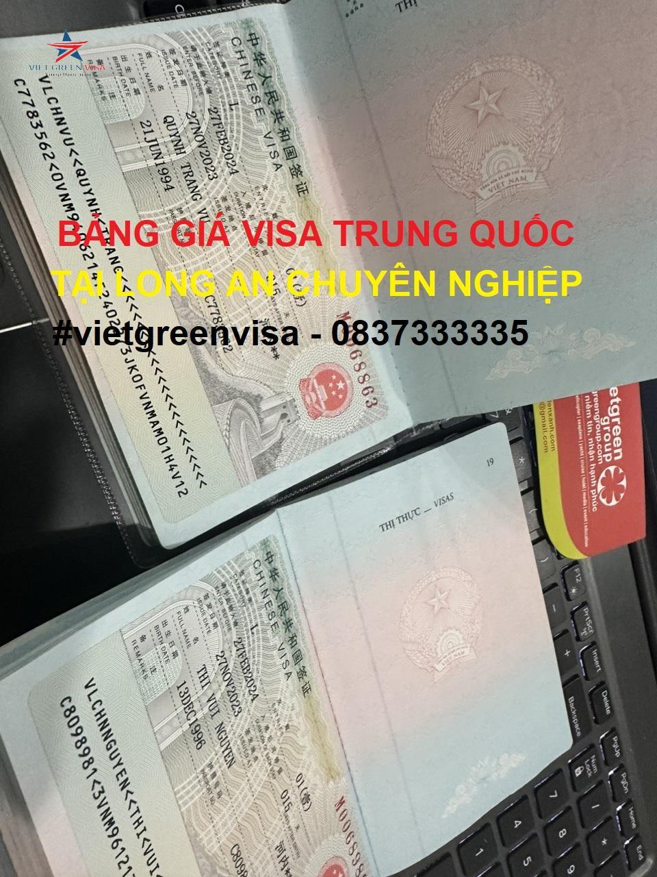 Dịch vụ xin visa Trung Quốc tại Long An chuyên nghiệp