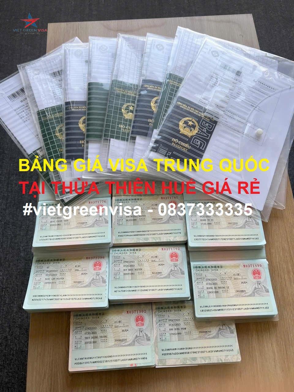 Dịch vụ xin visa Trung Quốc tại Huế chuyên nghiệp