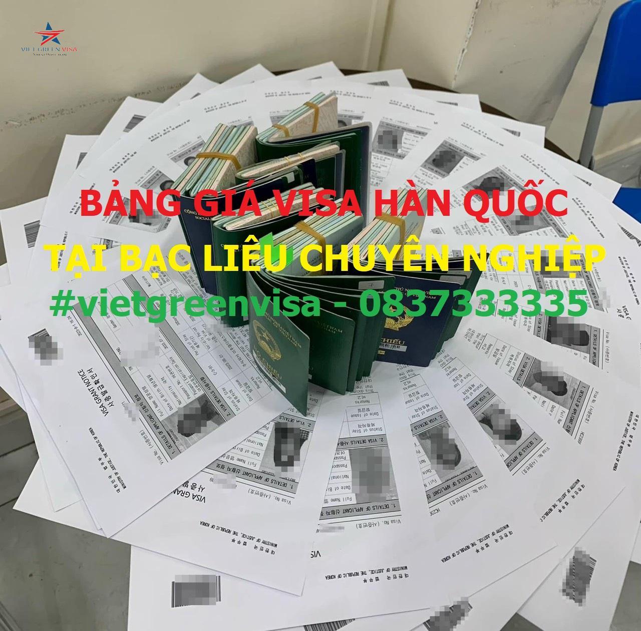 Dịch vụ xin visa Hàn Quốc tại Bạc Liêu chuyên nghiệp