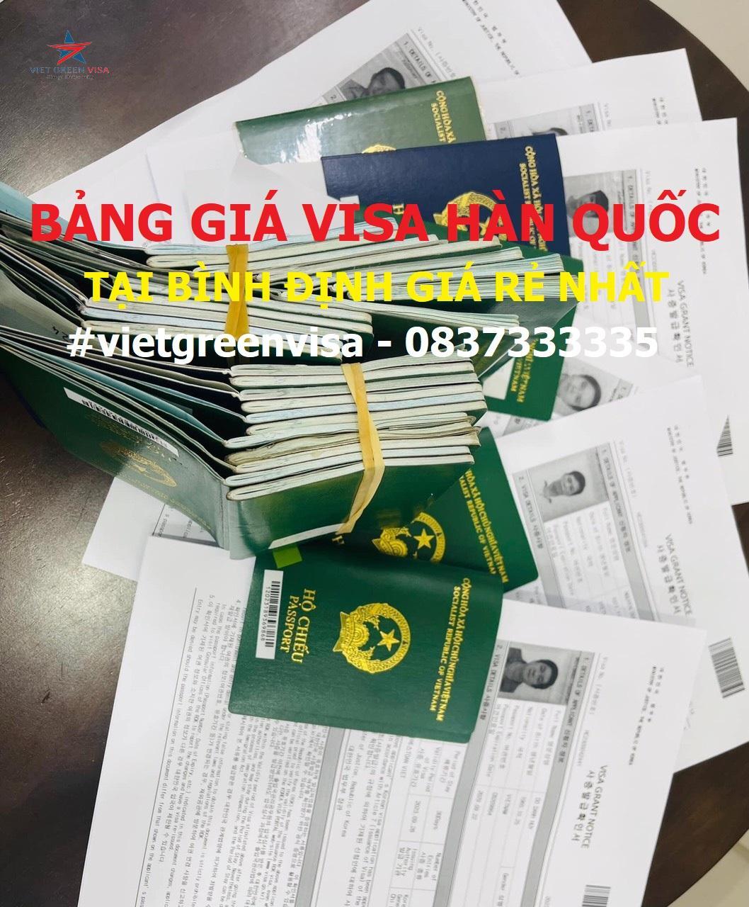 Dịch vụ xin-visa Hàn Quốc tại Bình Định trọn gói