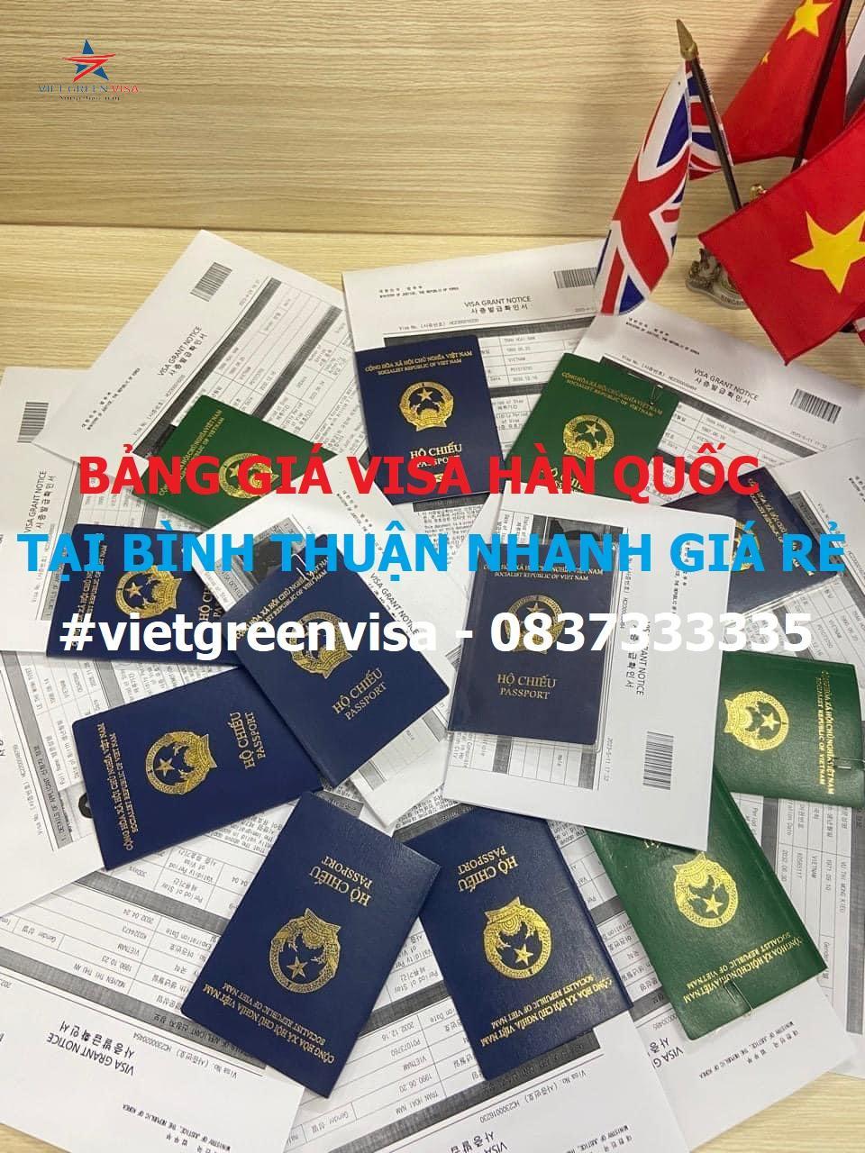 Dịch vụ xin visa Hàn Quốc tại Bình Thuận nhanh giá rẻ