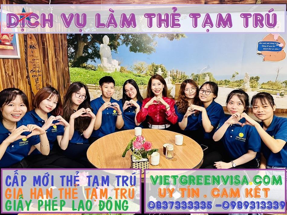 Dịch vụ xin cấp thẻ tạm trú cho người nước ngoài, thẻ tạm trú, Viet Green Visa