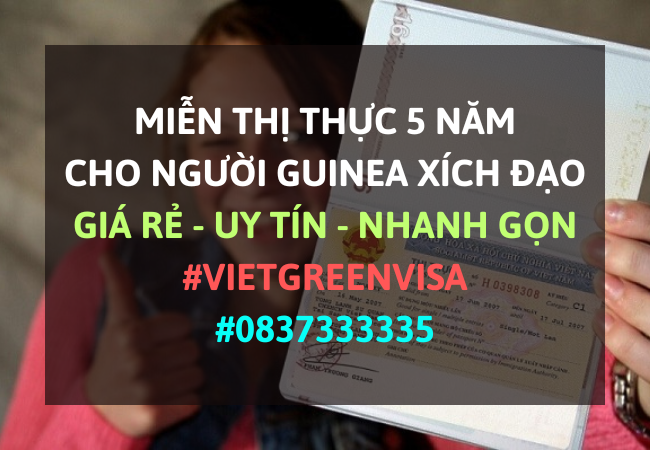 Giấy miễn thị thực, Giấy miễn thị thực cho người Guinea Xích đạo, Giấy miễn thị thực 5 năm cho quốc tịch Guinea Xích đạo, Viet Green Visa