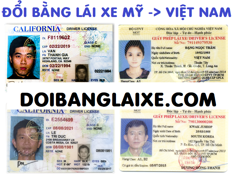 đổi bằng lái xe Mỹ, đổi giấy phép lái xe Mỹ, đổi gplx Mỹ, đổi bằng lái xe Mỹ sang việt nam, đổi giấy phép lái xe Mỹ sang việt nam, đổi gplx Mỹ sang việt nam